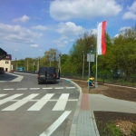 Dostawa i montaż masztu 6m z flagą 120x300cm dla miasta Cieszyn